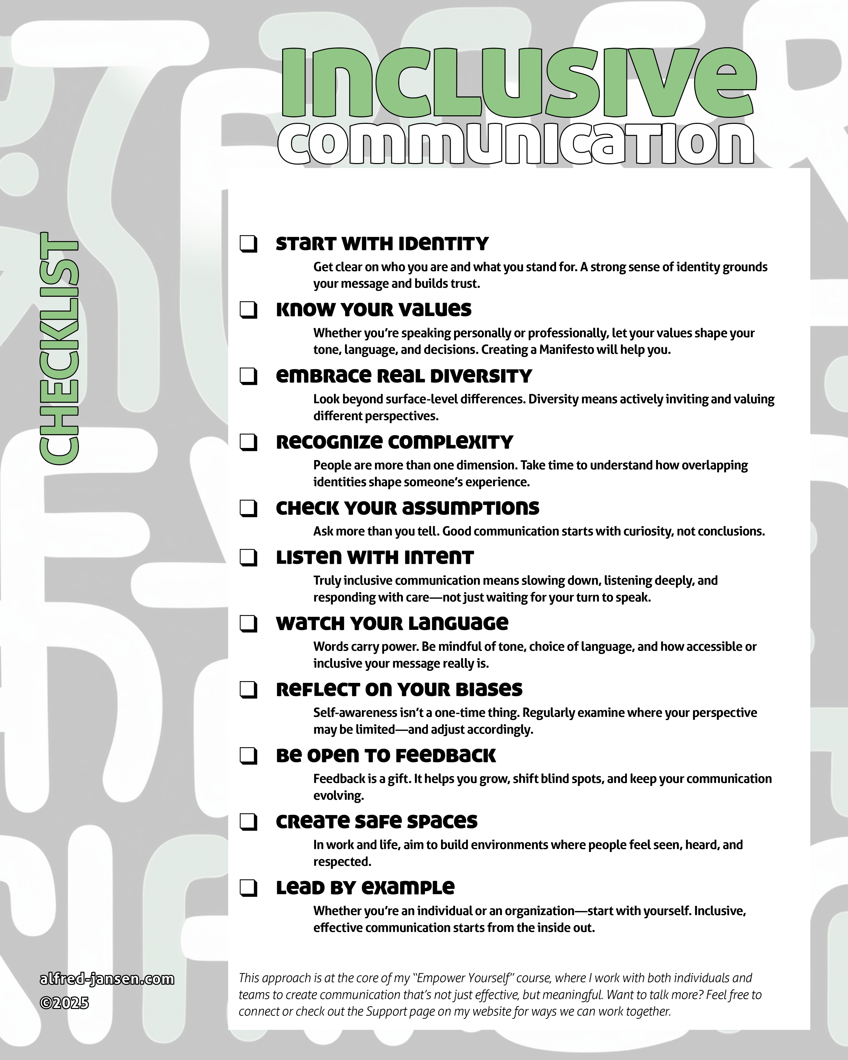 Free Checklist: Inclusive Communication